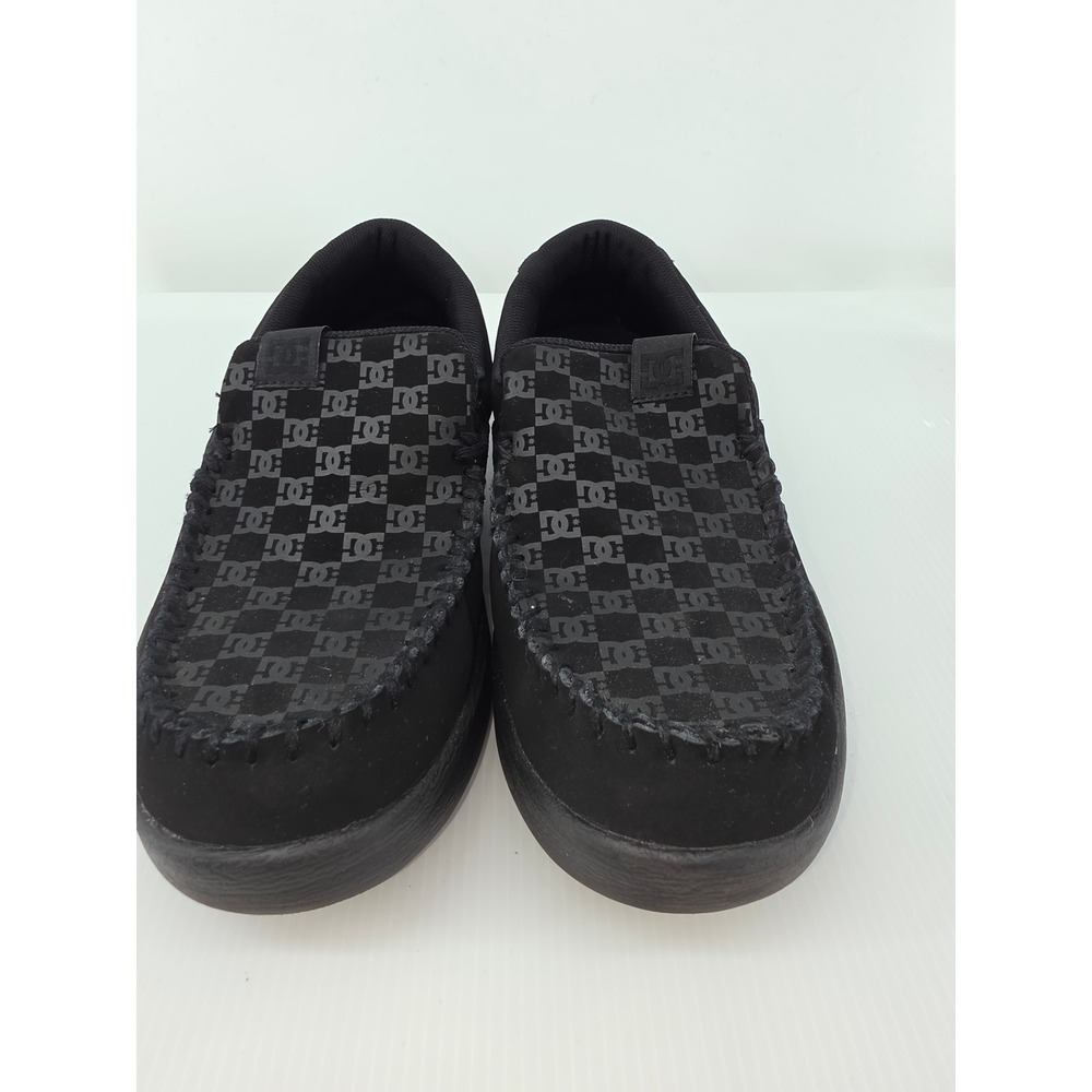 DC Shoes Villain 2 Mens Black Leather Slip On Skate Loafers ADYS100567 Size 9.5